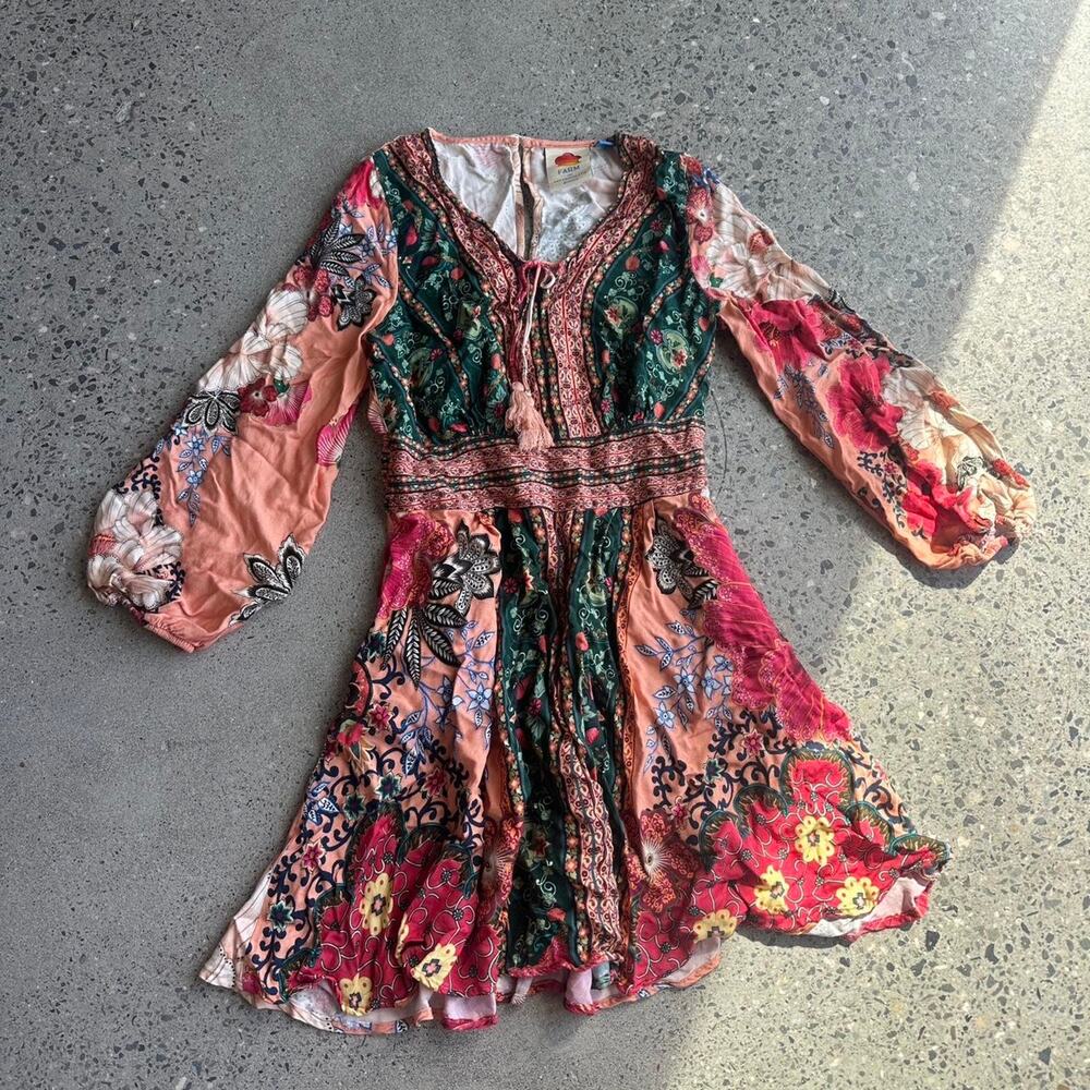 FARM Rio x Anthropologie Women’s XS Dress Floral Print Topanga Mini Dress